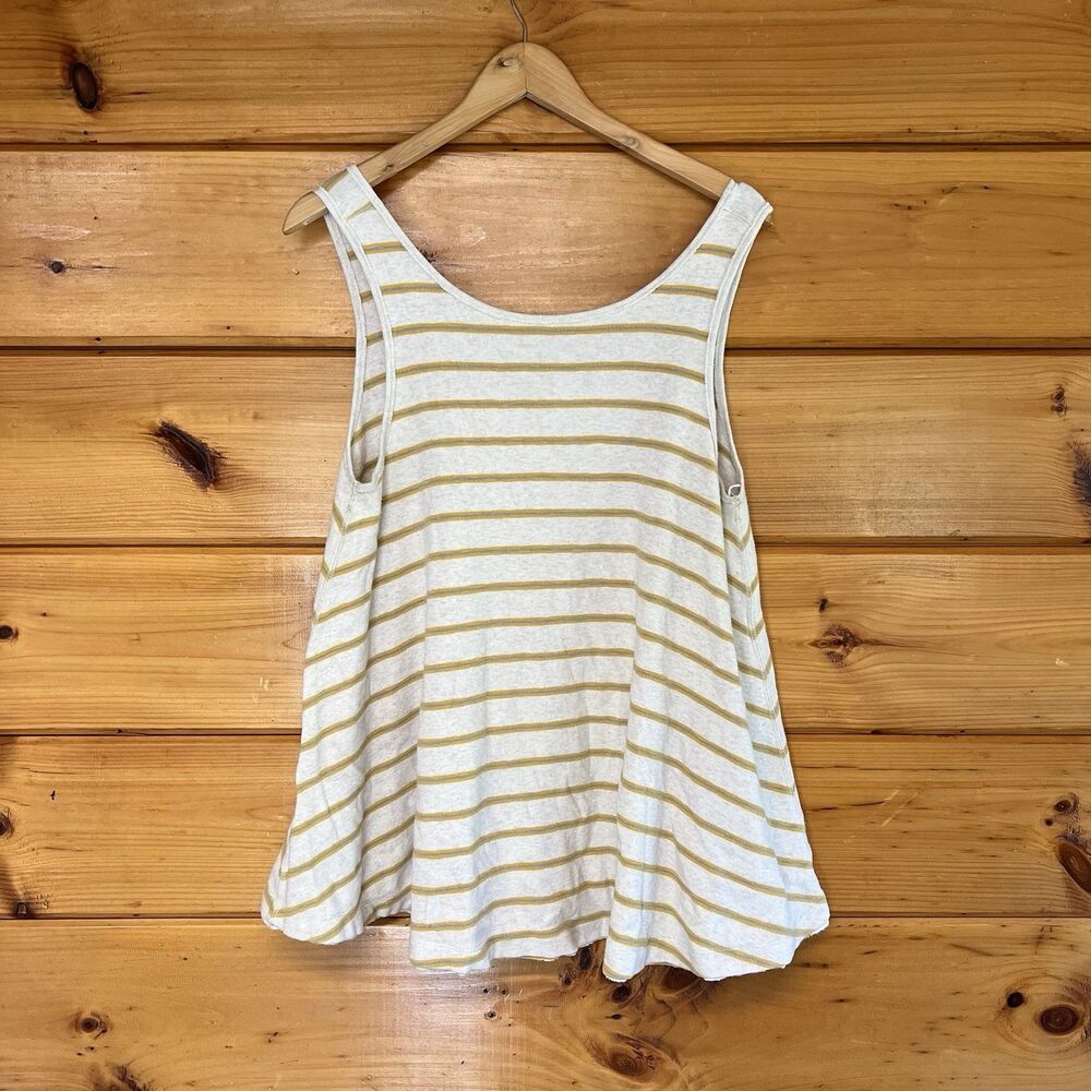 FREE PEOPLE Garden Top Snow Heath Tunic Tank Small Boho Feminine Blouse